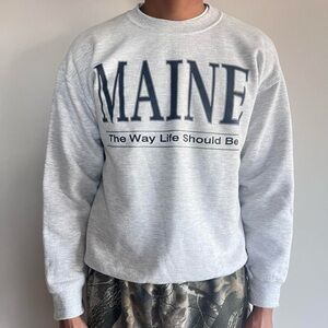 Vintage Y2K Style Maine "The Way Life Should Be" Crewneck